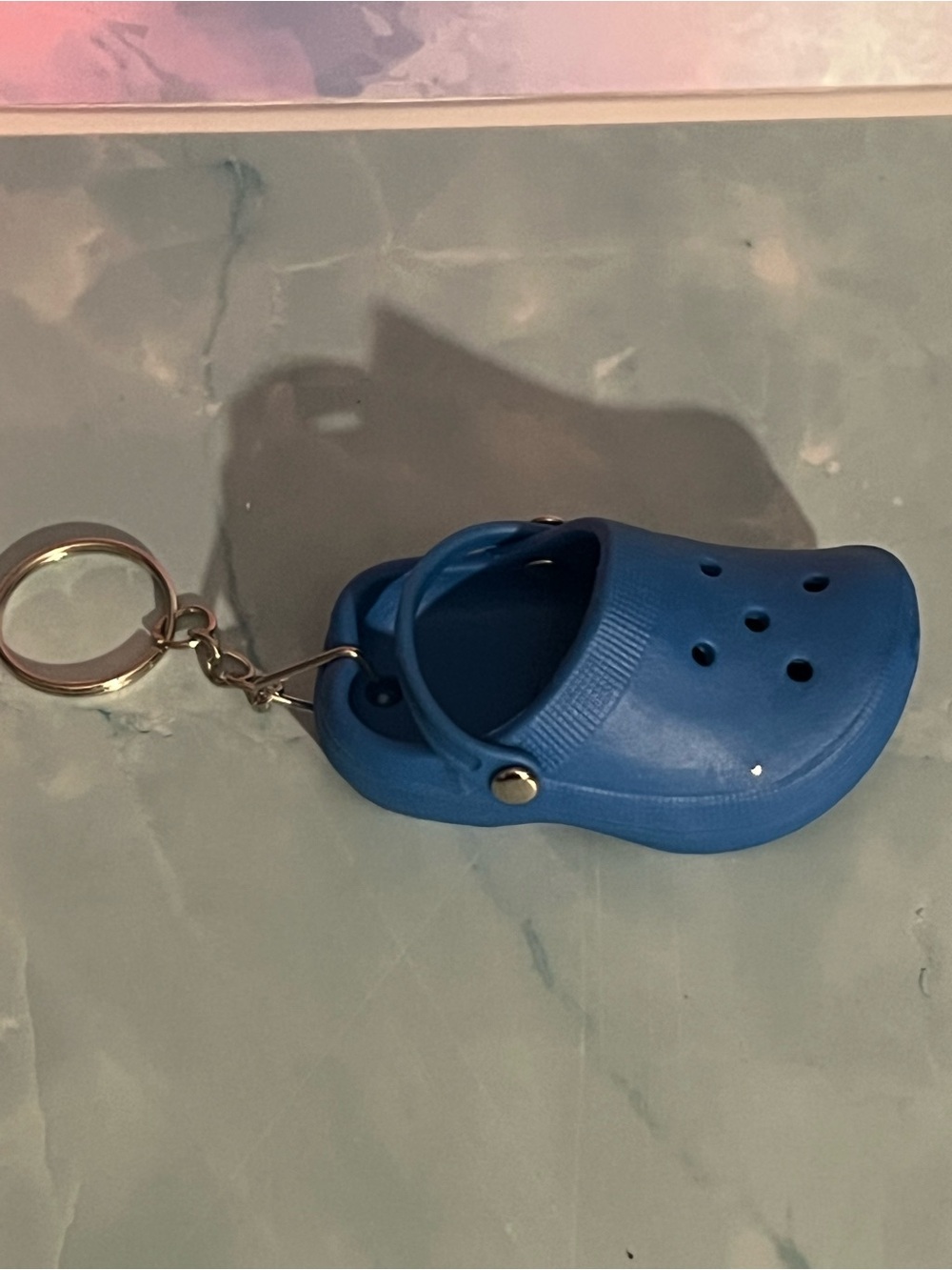 Blue Clog Keychain Charm